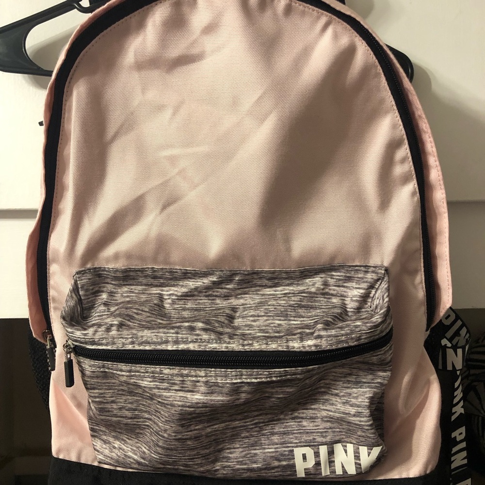 Pink & Gray Victoria Secret back pack used1 time